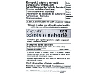 Evropský zápis o nehodě - 4jazyčný